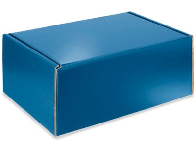 Caja Decorativa en Color Azul Marín con Medallon Dorado Grande