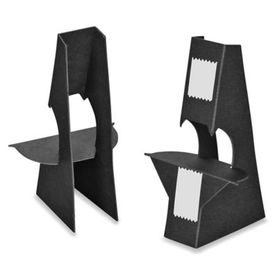 Easel Backs 5", Double Wing, Black S15487BL Uline