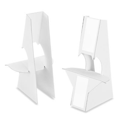 Easel Backs - 5, Single Wing, White S-18203W - Uline