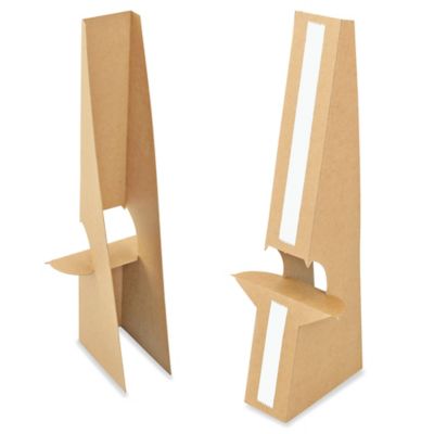 Easel Backs - 9, Double Wing, White - ULINE - Carton of 50 - S-12944W