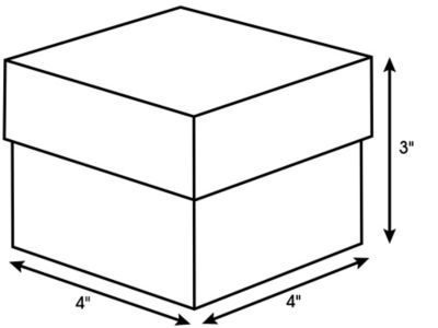 Deluxe Gift Boxes - 4 x 4 x 3", Black