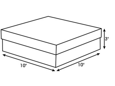 Cajas de Alta Calidad para Regalo - 10 x 10 x 3, Negras, 25 x 25 x 8 cm S- 15497 - Uline