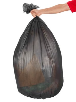 Drawstring Trash Liners - .8 Mil, 13 Gallon, Black S-15583BL - Uline