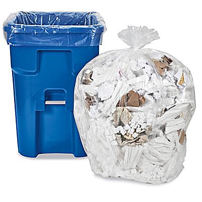 Uline Industrial Trash Liners - 95 Gallon, 2.5 Mil, Clear