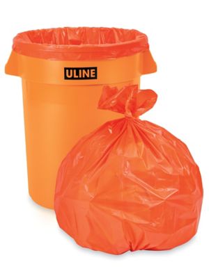 Uline Industrial Trash Liners - 33-44 Gallon, 1.2 Mil, Black