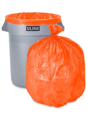 ULINE USA-Made Colorful Trash Bags in Variety of Sizes and Colors (10, Red 14 Gallons)