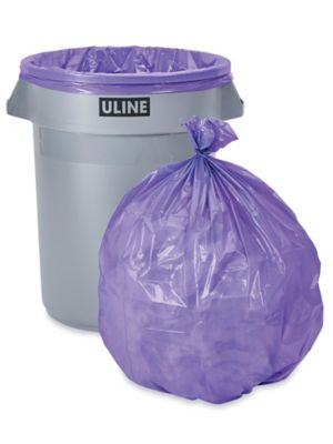 Trash Liners - 12-16 Gallon, Purple S-19943PUR - Uline