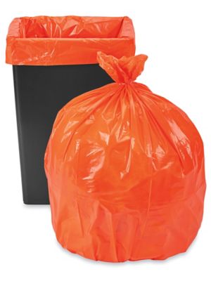 Bolsas de basura coloridas hechas en Estados Unidos en una variedad de  tamaños y colores (10, naranja 14 galones)