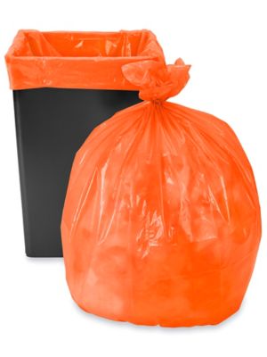 Drawstring Trash Liners - .8 Mil, 13 Gallon, White S-15583W - Uline