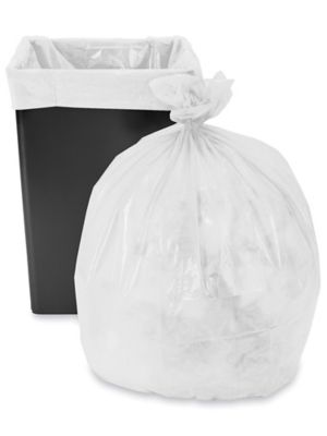 Trash Liners - 40-45 Gallon, White S-15543W