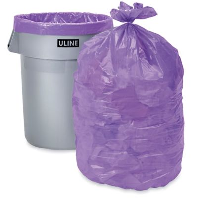 Trash Liners 4455 Gallon, Purple S15544PUR Uline