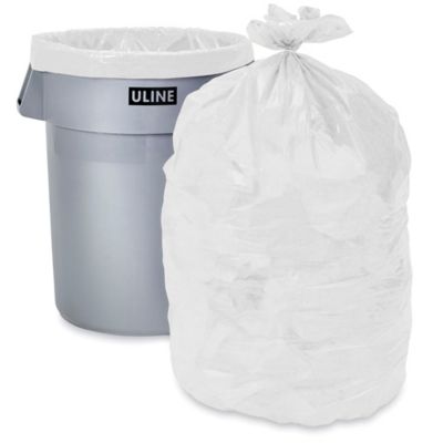 Trash Liners - 44-55 Gallon, White S-15544W