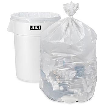 Trash Liners - 44-55 Gallon, White S-15544W