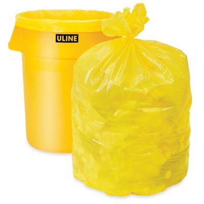 Trash Liners - 44-55 Gallon, Yellow S-15544Y - Uline