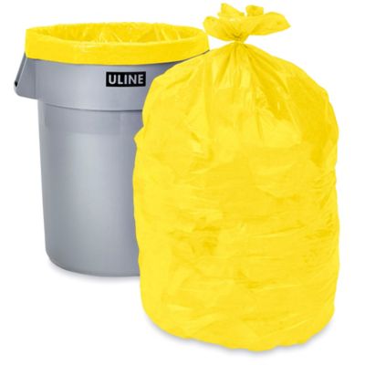 Trash Liners - 44-55 Gallon, Yellow S-15544Y - Uline