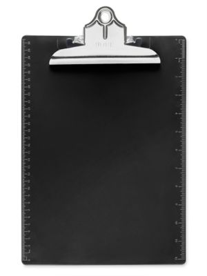 Plastic Clipboard - Letter, Black S-15545BL
