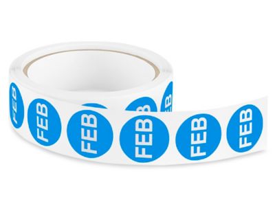 Circle Months of the Year Labels - "FEB", 1" S-15548