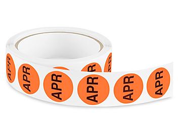 Circle Months of the Year Labels - "APR", 1" S-15550