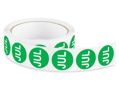 Circle Months of the Year Labels - "JUL", 1" S-15553