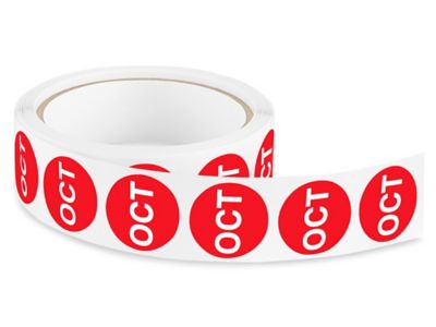 Circle Months of the Year Labels - "OCT", 1" S-15556