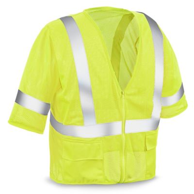 Chaleco de Seguridad de Alta Visibilidad Clase 3 - Verde Limón, 2XL/3XL S-15569G-2X  - Uline