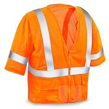 Class 3 Hi-Vis Safety Vest - Orange, 2XL/3XL S-15569O-2X