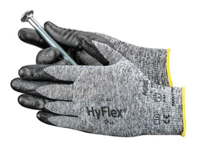 Ansell&reg; HyFlex&reg; 11-801 Foam Nitrile Coated Gloves - Gray/Black, Medium S-15572GB-M