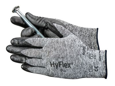 Ansell® HyFlex® 11-801 Foam Nitrile Coated Gloves - Gray/Black, XL