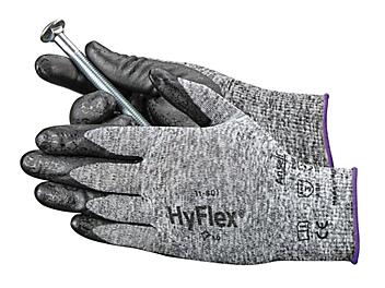 Ansell HyFlex&reg; 11-801 Foam Nitrile Coated Gloves - Gray/Black, XS S-15572GB-XS