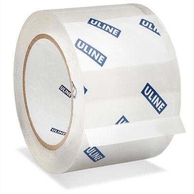 ULINE 2-Inch Tape Combo, Hand-Held Industrial Side Loading Tape Dispenser with 2 x 55yds Packing Tape Roll, H-157 Plus 2 Rolls of Clear S-14564 Tape