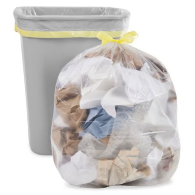 Quality Collection 13 Gallon Tall Kitchen Clear Recyling Bags