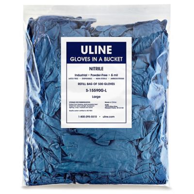 uline blue nitrile gloves