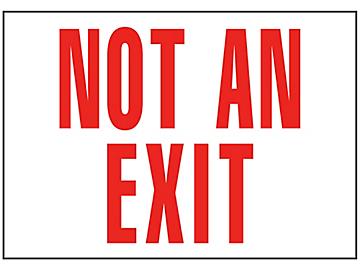 "Not An Exit" Sign