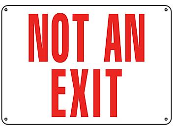 "Not An Exit" Sign - Plastic S-15593P