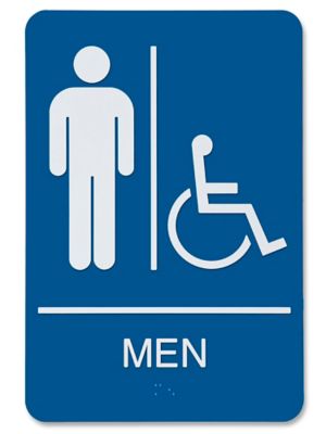 Plastic Accessible Restroom Sign - "Men"
