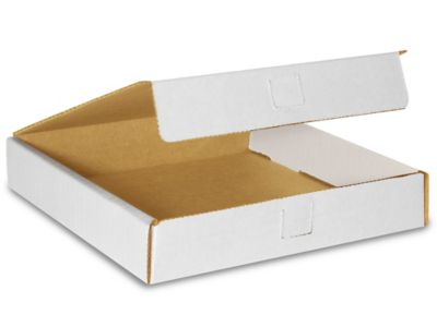 7 3/8 x 7 3/8 x 1 3/8" White Literature Mailers S-156