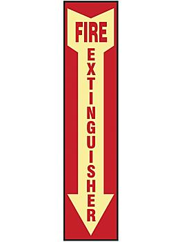 Glow-In-the-Dark Sign - "Fire Extinguisher", Adhesive-Backed S-15603
