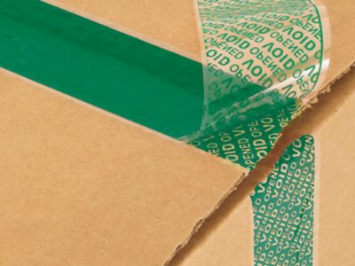 Uline Hidden Message Security Tape 2" x 55 yds, Green S15622G Uline