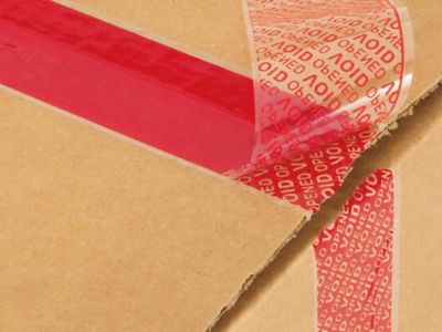 Uline Hidden Message Security Tape - 2" x 55 yds, Red S-15622R