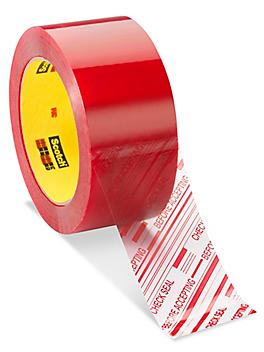 3M 3779 Industrial Security Tape - "Check Seal Before Accepting", 2" x 110 yds S-15627