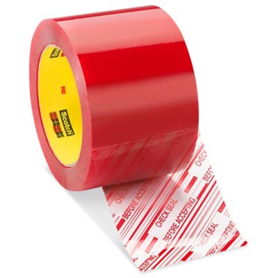 Scotch 3M 3779 Pre-Printed Carton Sealing Tape 1.9 Mil 2 x 110 yds.  Clear/Red 6/Case, 1 - Kroger