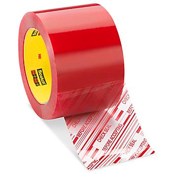 3M 3779 Industrial Security Tape - "Check Seal Before Accepting", 3" x 110 yds S-15628