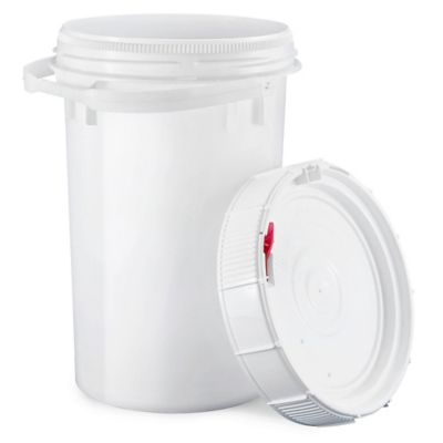 Lid with Spout for 3.5, 5, 6 and 7 Gallon Plastic Pail - Gray S-9943GR -  Uline