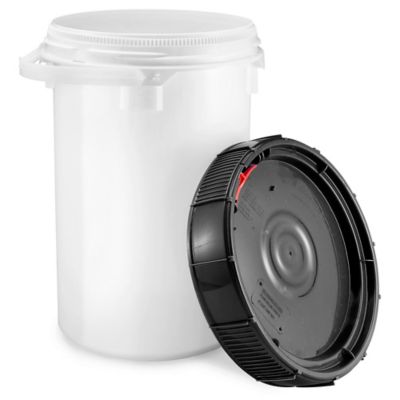 Screw Top Pail - 6.5 Gallon, Black Lid S-15637BL