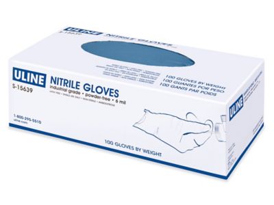 Uline Supraflex Nitrile Gloves - Powder-Free, Large S-15639L - ULINE