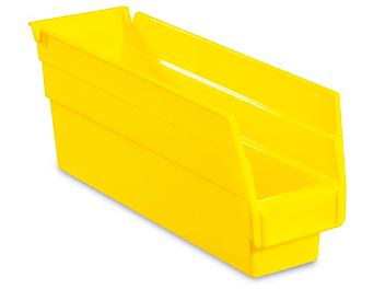 Plastic Shelf Bins - 2 3/4 x 12 x 4", Yellow S-15641Y