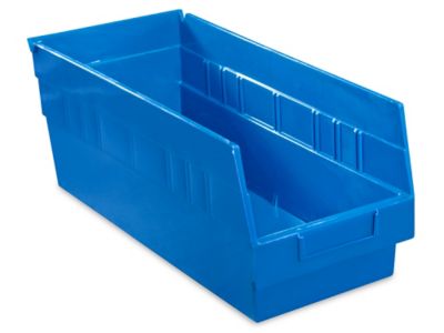  Plastic Shelf Bins - 7 x 18 x 6"