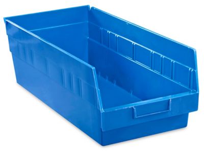 Plastic Shelf Bins - 8 1/2 x 18 x 6"