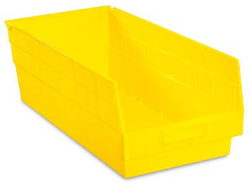 Plastic Shelf Bins - 8 1/2 x 18 x 6", Yellow S-15646Y