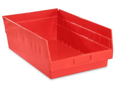 Shelf Bin Organizer - 36 x 18 x 39 with 11 x 18 x 4 Blue Bins - ULINE - H-2646BLU